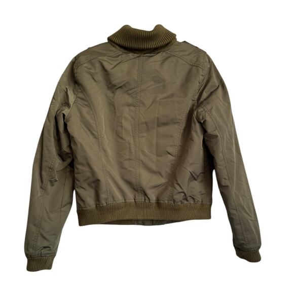 Abercrombie & Fitch Women's Green Bomber Jacket Size Large - Picture 3 of 13
